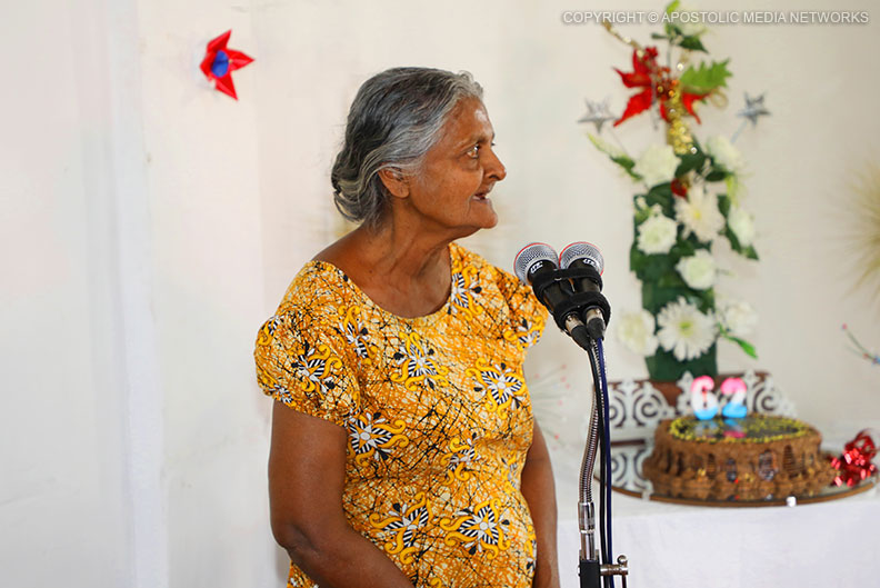 His Holiness the Apostolic Father addressing many elderly parents living in an elders home His Holiness the Apostolic Father addressing many elderly parents living in an elders home